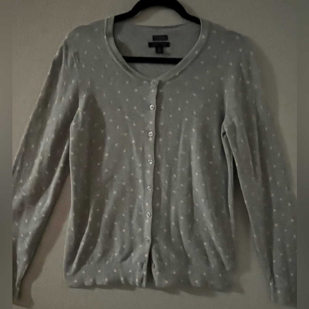 Gray polka dot sweatshirt